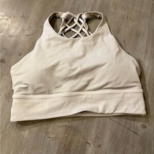 Lululemon Free to Be High-Neck Longline Bra in white